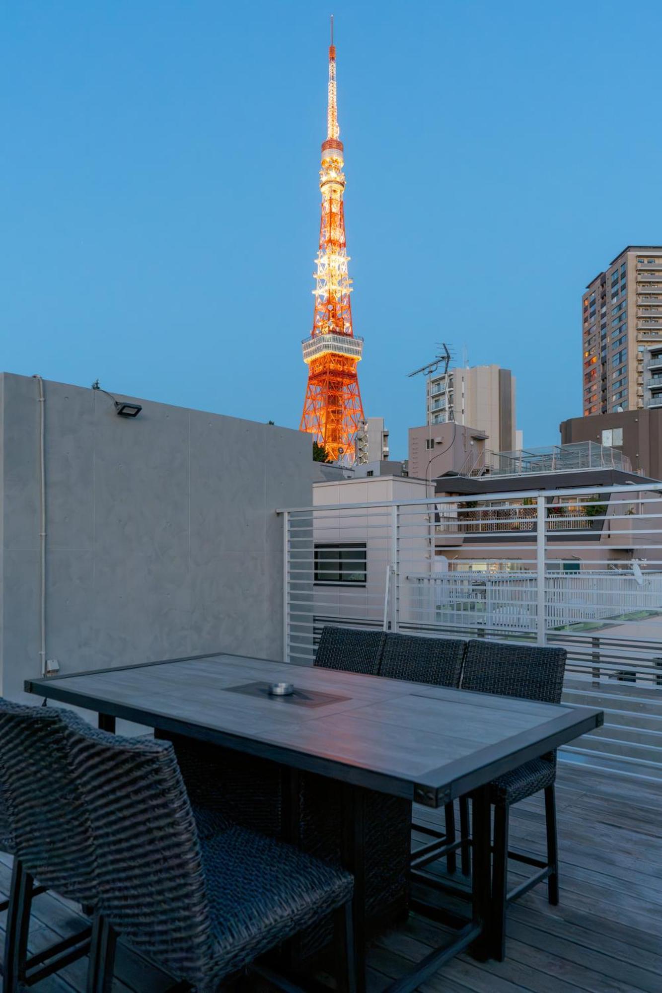 Azabu Modern House The Tokyo Tower Can Be Seen From The Villa 500M2 Bagian luar foto